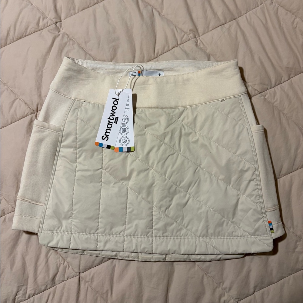 Smartwool Off-White Quilted Mini Skirt